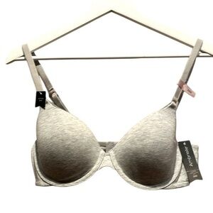 New Ambrielle Women’s Gray Cotton Underwire Demi Cup Bra 38B NWT